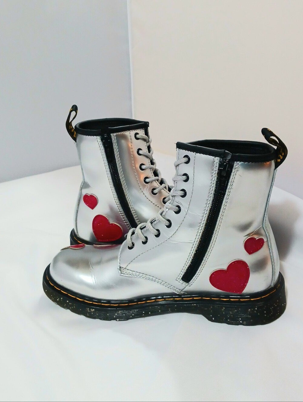 Dr  Martens Metallic Hearts Boots - Picture 5 of 15